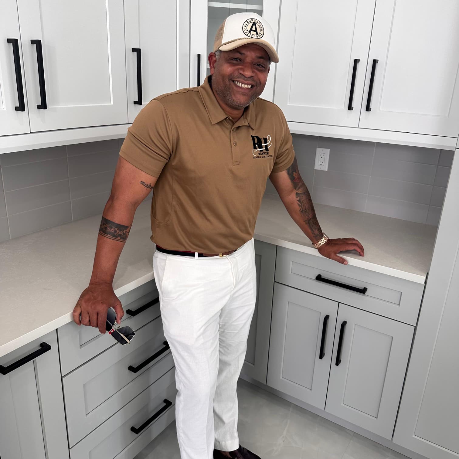 Finished cabinetry and countertop detail